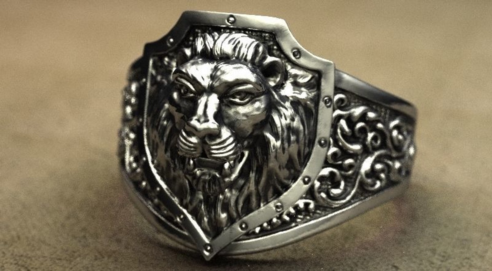 3D leon shield model https://p.turbosquid.com/ts-thumb/fD/emjwMv/WZkZkTsN/ringleonshield3dmodelstl/jpg/1566801374/1920x1080/fit_q87/fe39157e95d36d560f48f9e51da0febbc2b23f52/ringleonshield3dmodelstl.jpg
