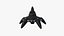 Alien Spaceship UFO G10 Full Black - Sci Fi Spacecraft Design