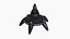 Alien Spaceship UFO G10 Full Black - Sci Fi Spacecraft Design
