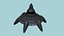 Alien Spaceship UFO G10 Full Black - Sci Fi Spacecraft Design