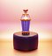 Concepto botella de vidrio de perfume modelo 3d