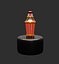 Concepto botella de vidrio de perfume modelo 3d
