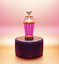 Concepto botella de vidrio de perfume modelo 3d