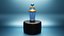 Concepto botella de vidrio de perfume modelo 3d