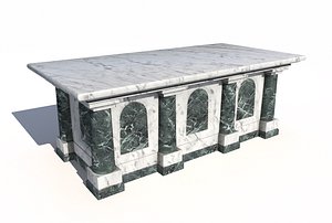 3D marble altar