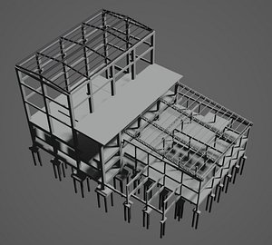 Industrial buildings 3D model