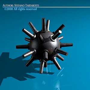 3d model of submarine bomb