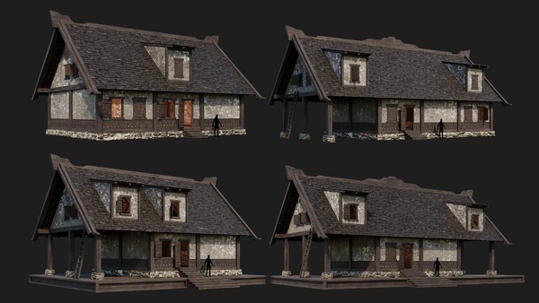 93-94-95-96 - Medieval Houses 3D