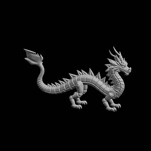 3D Crystal Dragon 3D Print Model Mythical Creature