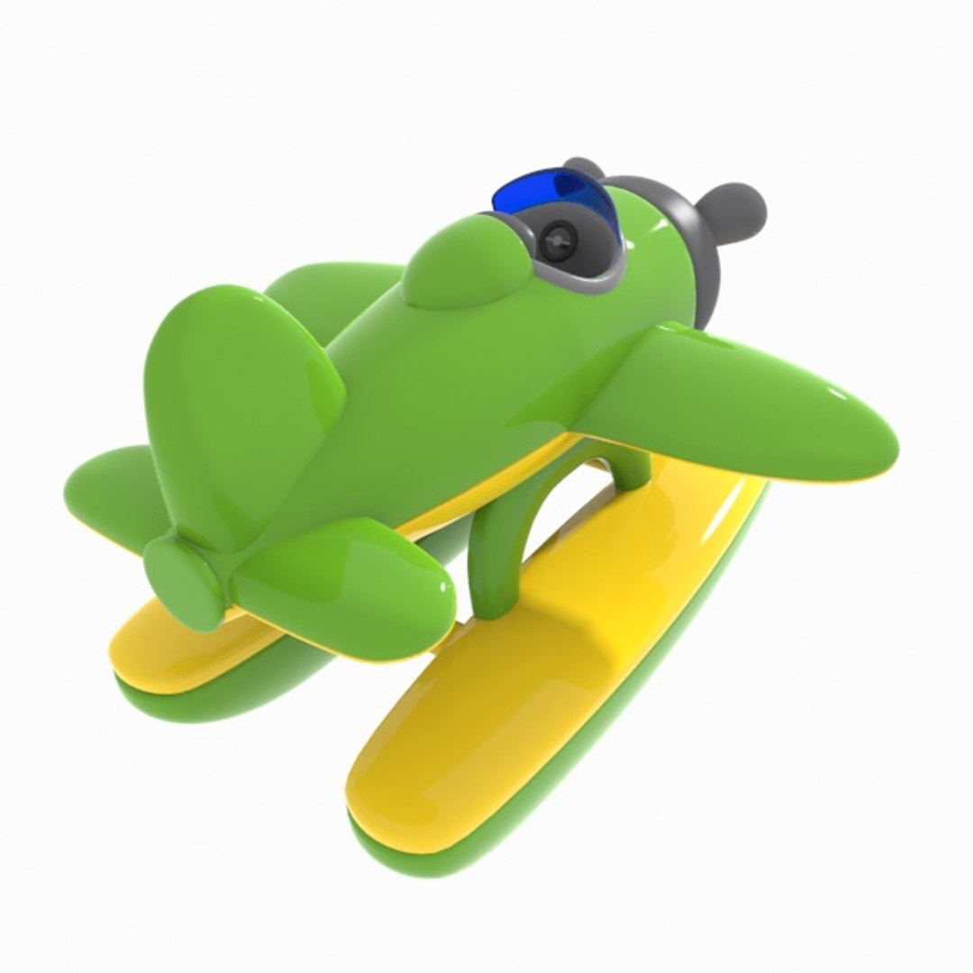 3ds Cartoon Seaplane Plane