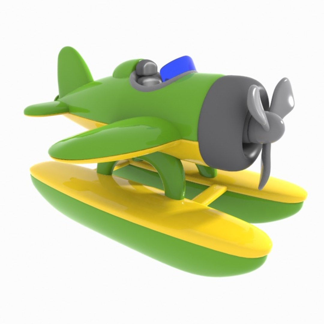 3ds Cartoon Seaplane Plane