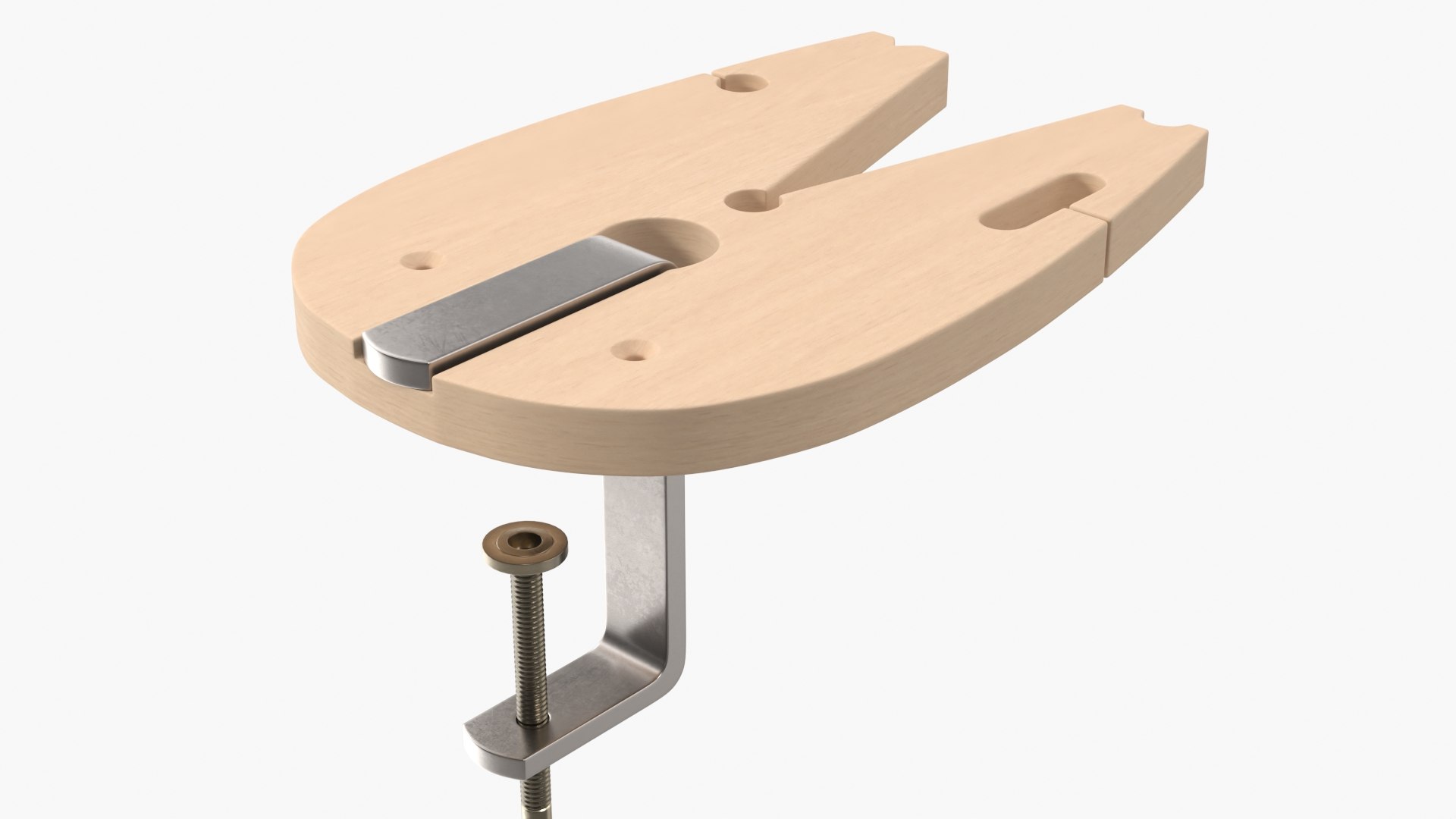 3D Model Wooden Bench Pin With Metal Clamp - TurboSquid 2402450