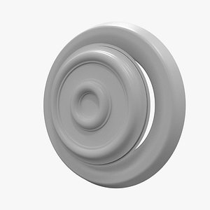 3D Plaster Ventilation Duct with Ornate Ceiling Rosette 3D Model25