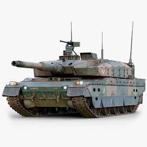 Rigged Tank Type 10 GameReady LODs