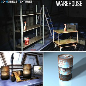 3D model barrels storage