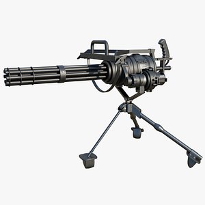 M134 Minigun PBR Unity UE Arnold V-ray Textures Included