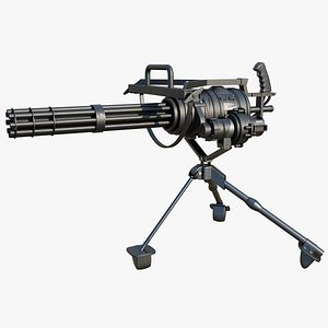 M134 Minigun PBR Unity UE Arnold V-ray Textures Included
