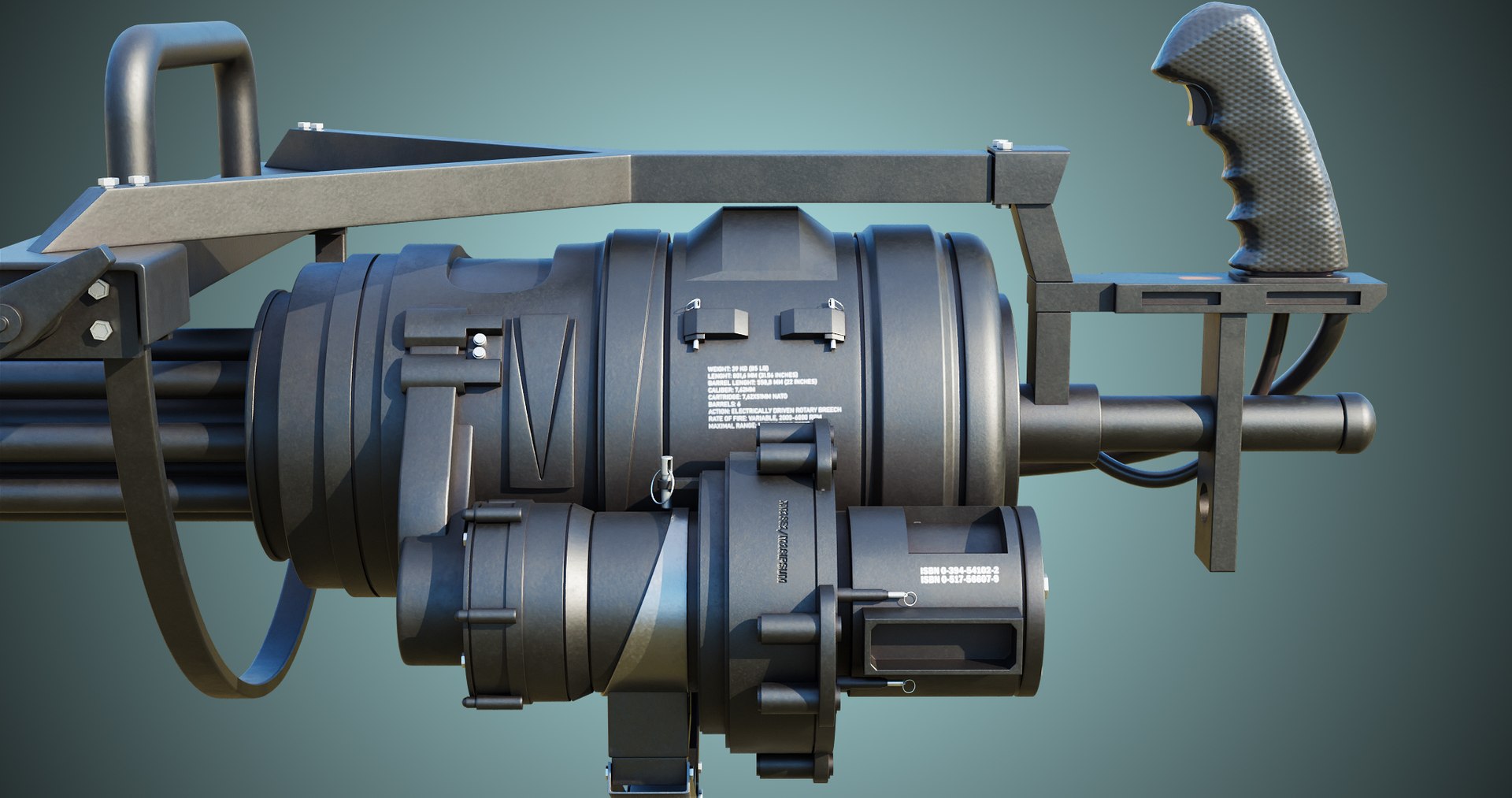 M134 Minigun PBR Unity UE Arnold V-ray Textures Included 3D model https://p.turbosquid.com/ts-thumb/fE/AJO5hX/iI/gun02_00024/jpg/1650193013/1920x1080/fit_q87/03bc1e0aff72254943e107f8cf7d60868d3b2c9e/gun02_00024.jpg