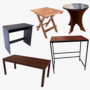 5 Wooden Dining Tables Bundle Vol.02(1)