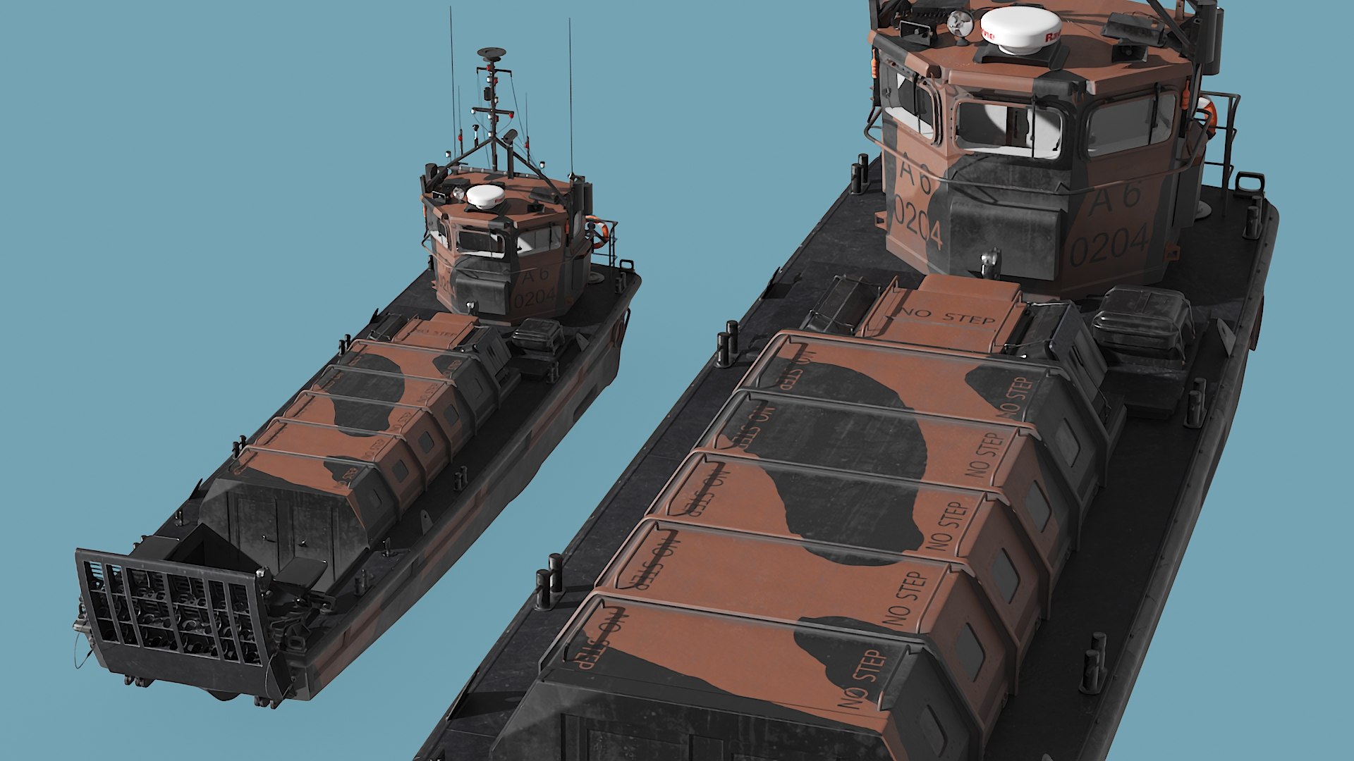 3D Landing Craft Vehicle Personnel MK5 Rigged For Maya - TurboSquid 2388644