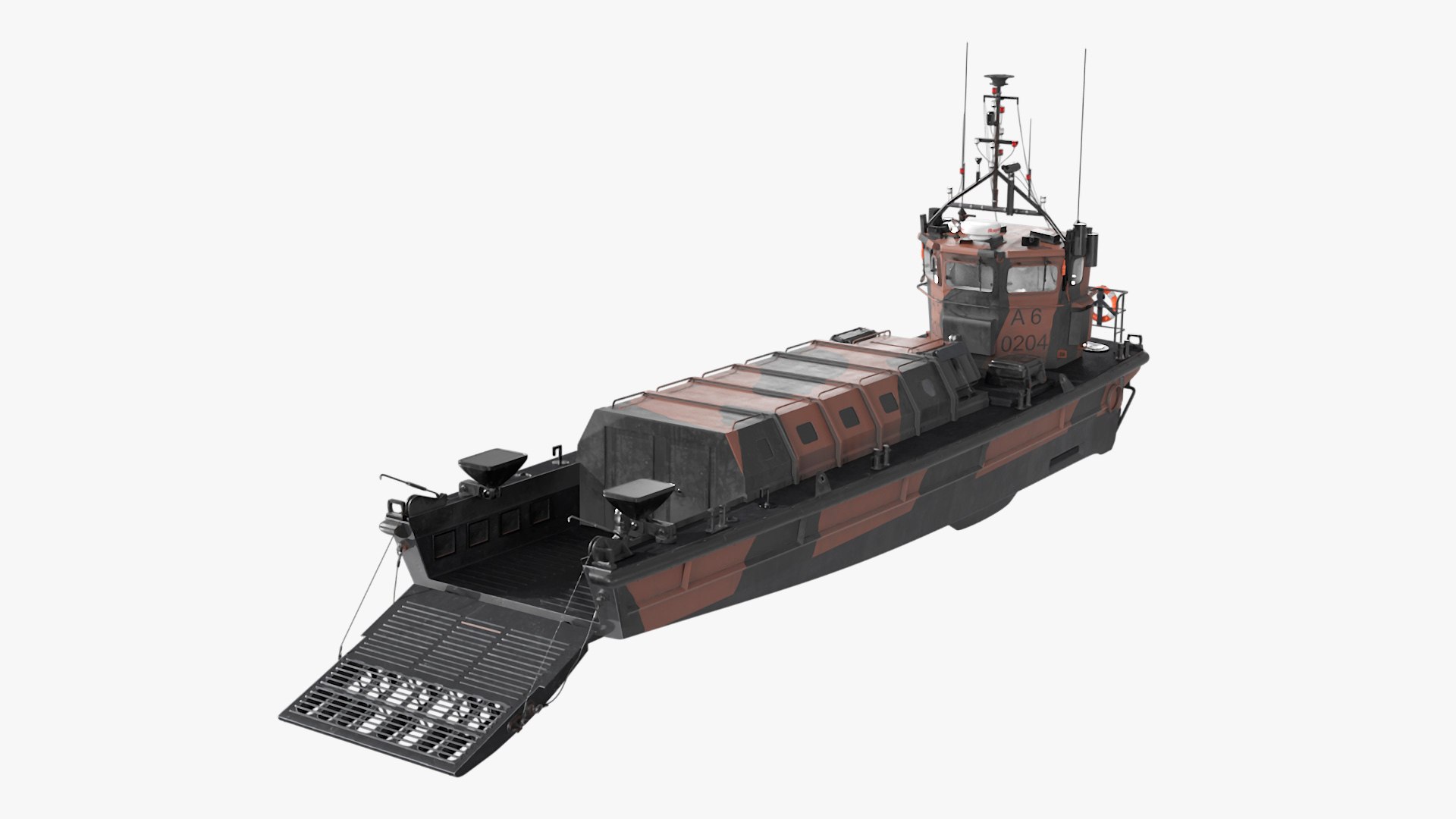 Landing Craft Vehicle Personnel MK5 Rigged for Maya 3D model preview