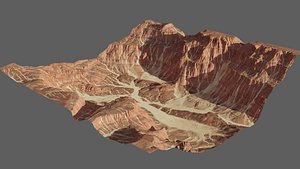 3D 8K Detailed Canyon Landscape model