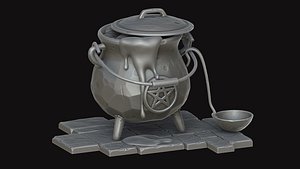 Stylized Cauldron 3D model