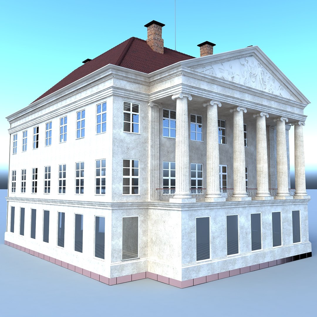 Ancient Bank Building 3D Model - TurboSquid 1395857