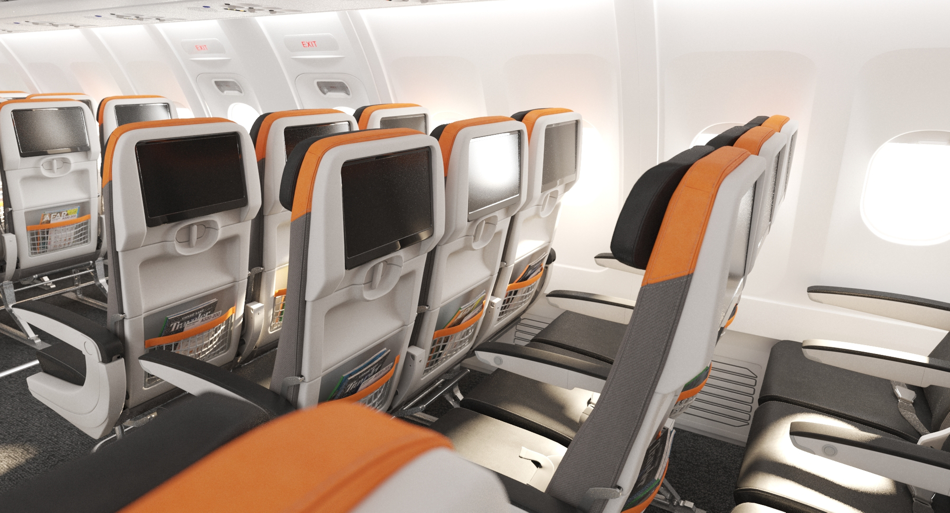 3D Airbus A320 Interior Cabin Economy 3D model - TurboSquid 1794350