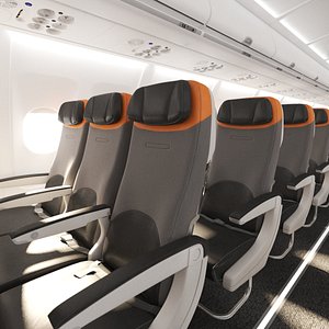 3D Airbus A320 Interior Cabin Economy(1)