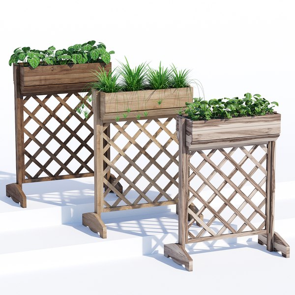 Raised planter box 3D TurboSquid 1279730