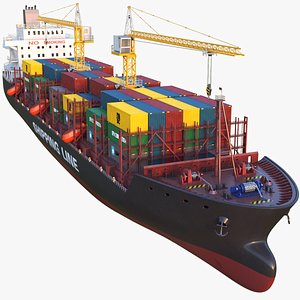 Bulk Container Ship Carrier model