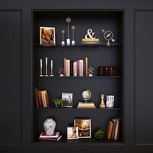 interior decorative set 3D model