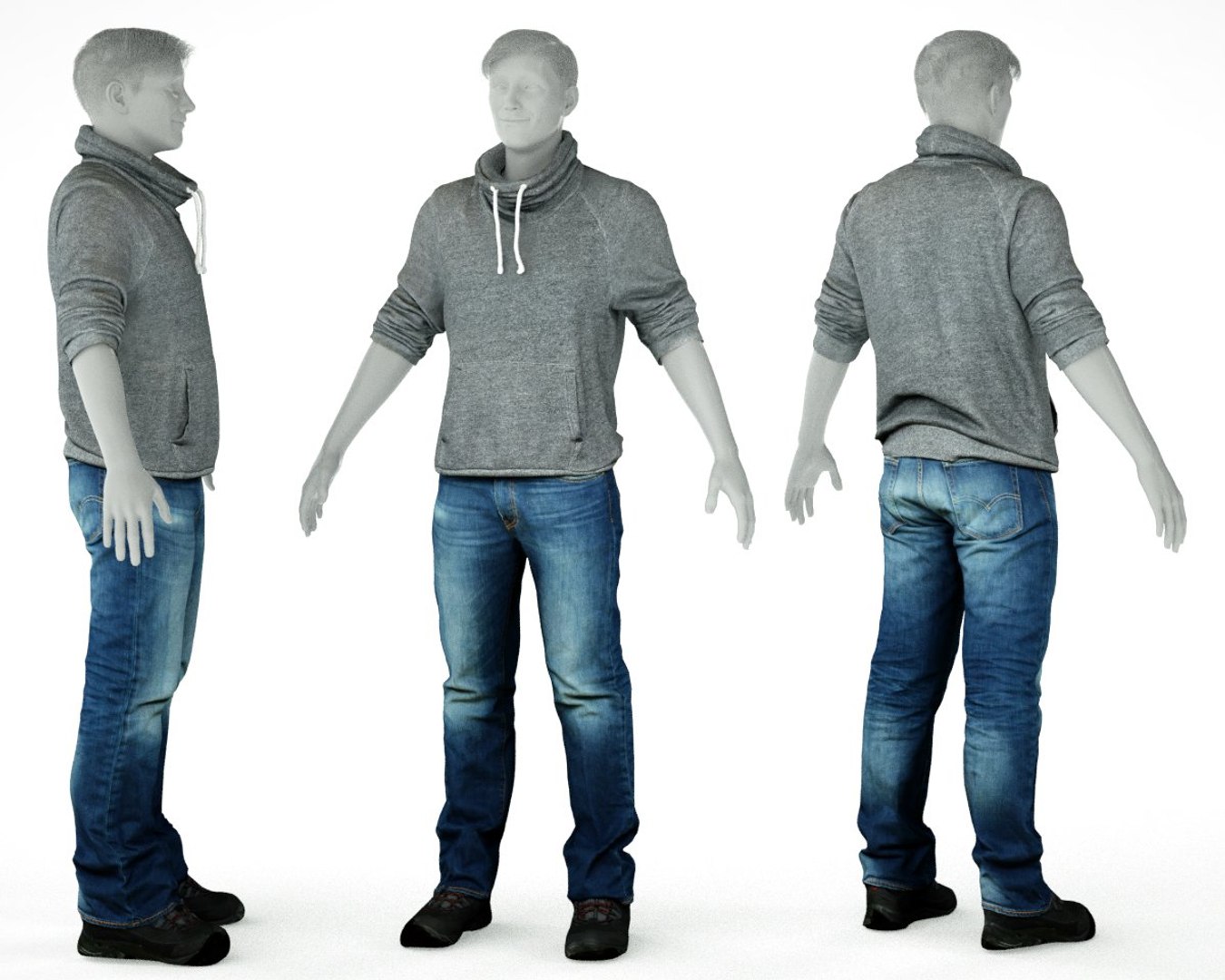 Male clothing outfit 3D model - TurboSquid 1329829