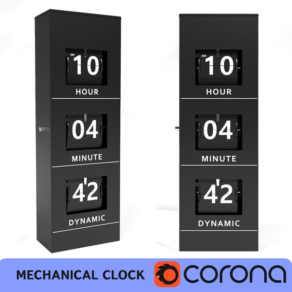3D модель machenical high-tech clock - TurboSquid 1930721
