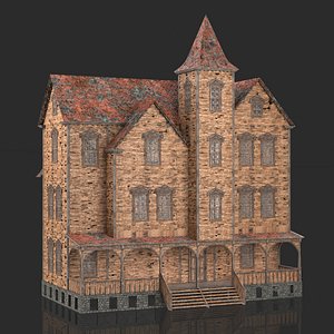 Old Medieval Abandoned House 4 3D model