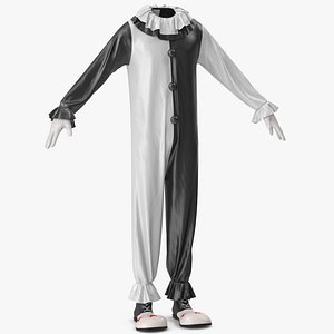 3D Clown Costume with Shoes and Gloves model