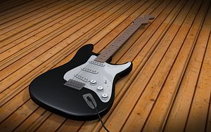 3d fender stratocaster guitar
