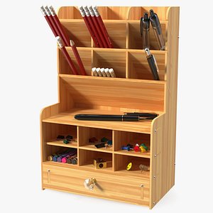 Desk Stationery Organizer with Office Supplies