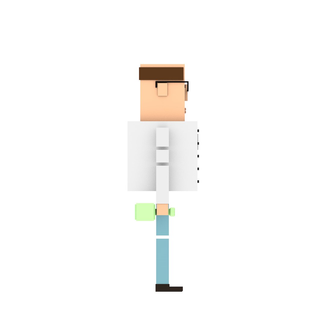 3D model simple scientist man - TurboSquid 1277569