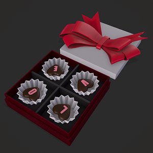 3D model Valentines LOVE Chocolate Box
