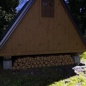 Piled Wooden Logs