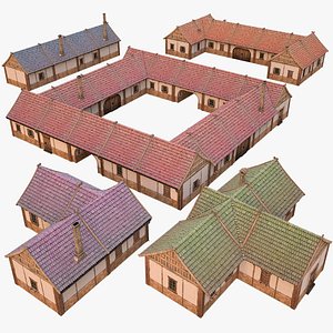 Medieval Buildings Set 3D