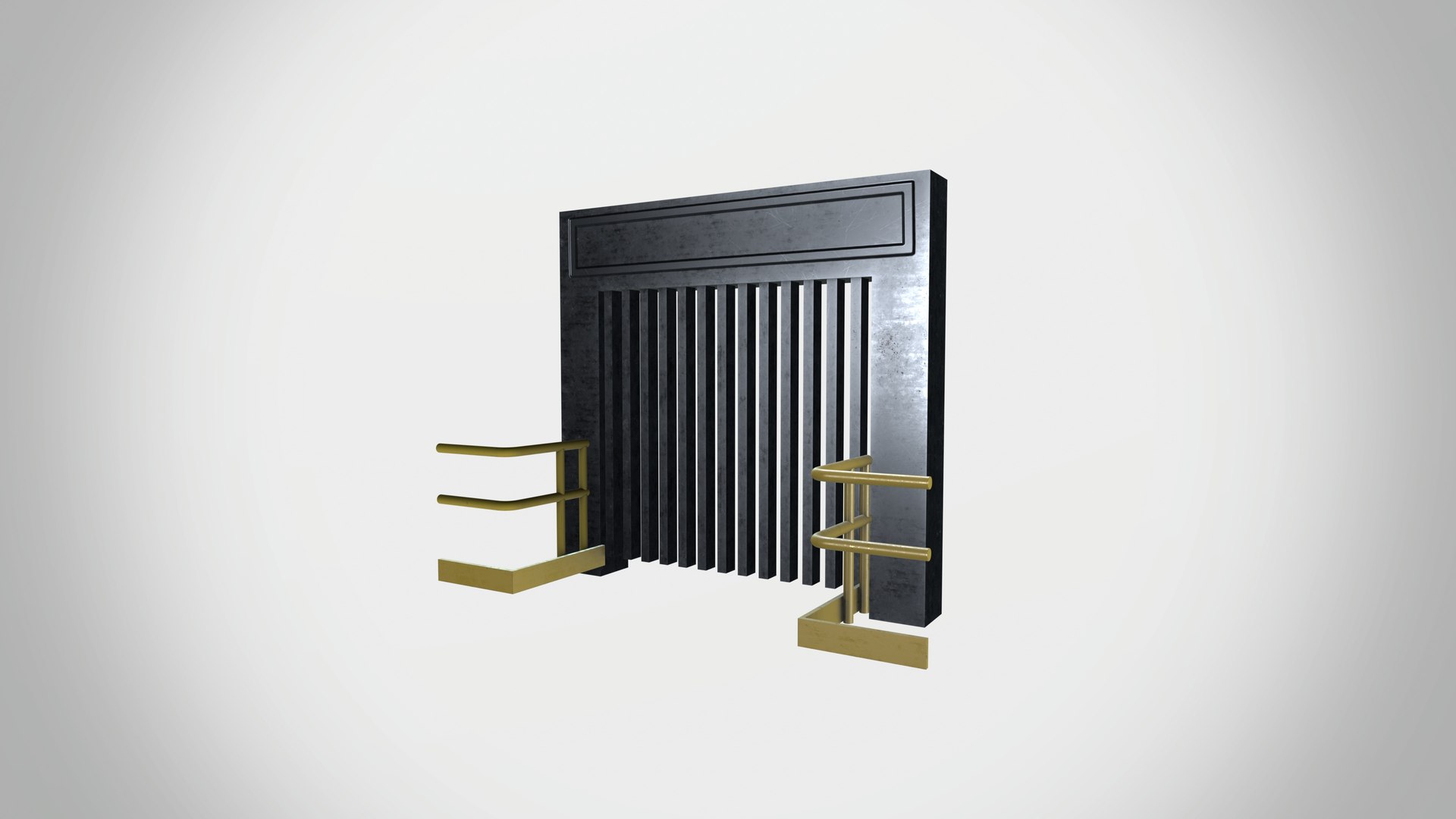 Factory Lift Door With Side Railing - TurboSquid 2269827
