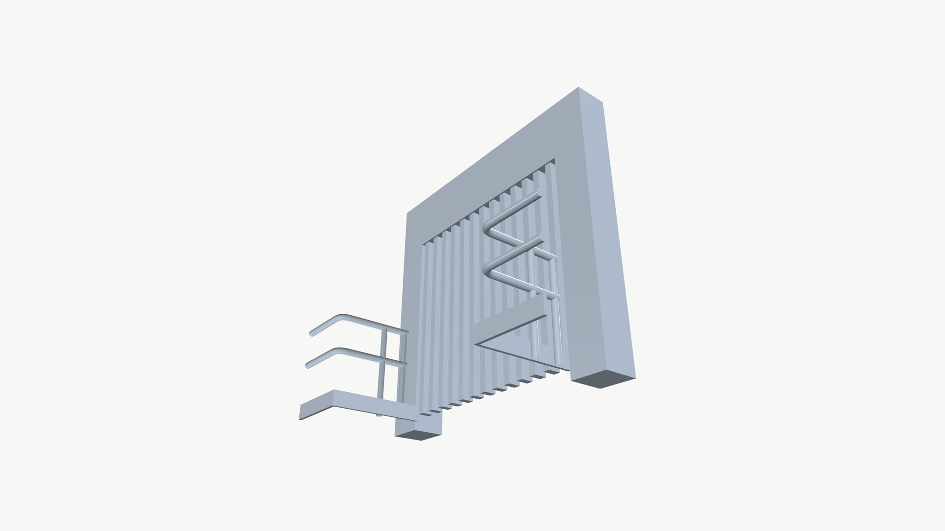 Factory Lift Door With Side Railing - TurboSquid 2269827