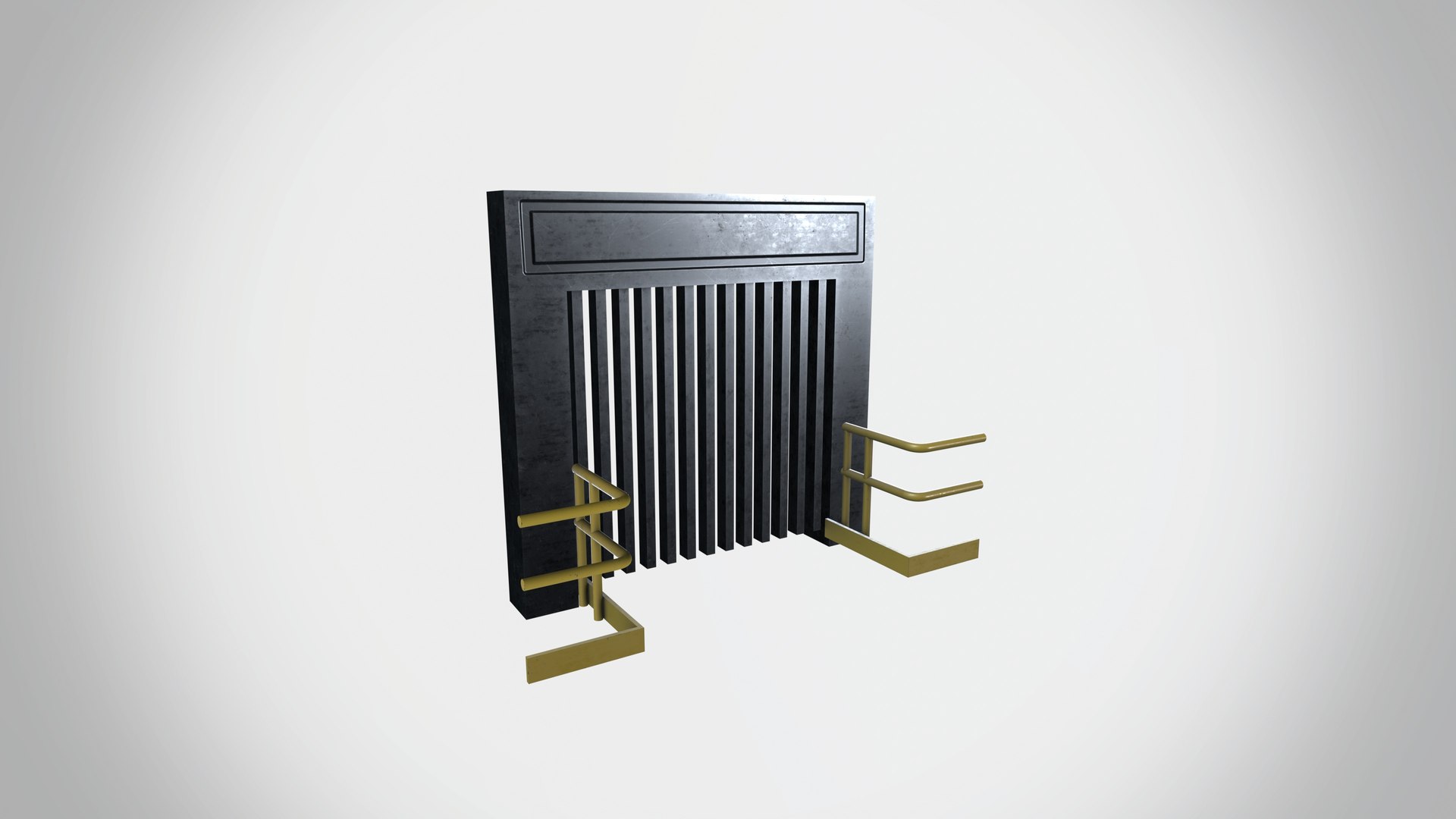 Factory Lift Door With Side Railing - TurboSquid 2269827