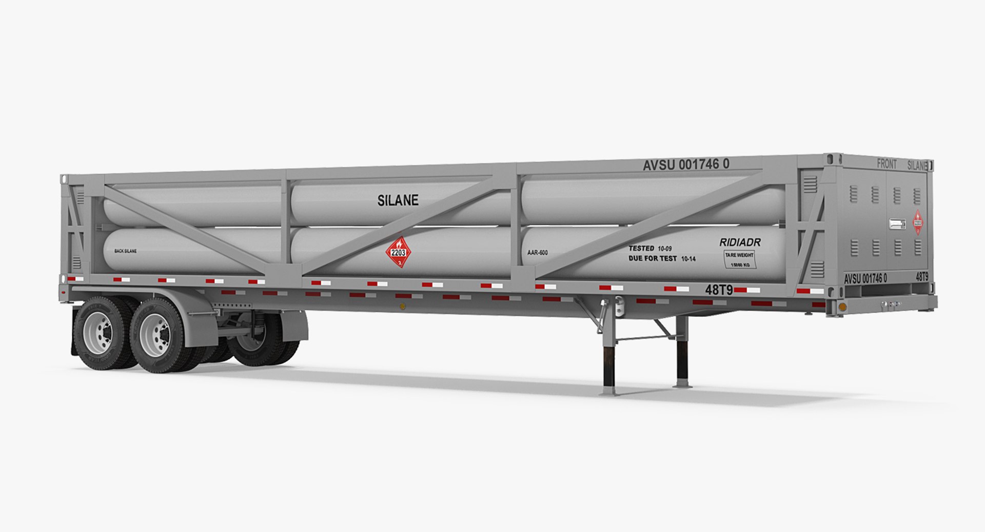 LNG Transport Trailer 3D model preview