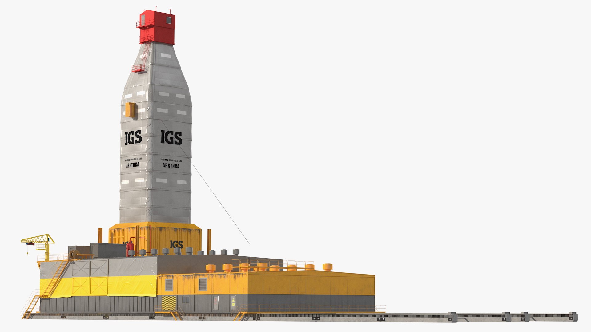 Uralmash ARKTIKA Drilling Rig 3D model preview