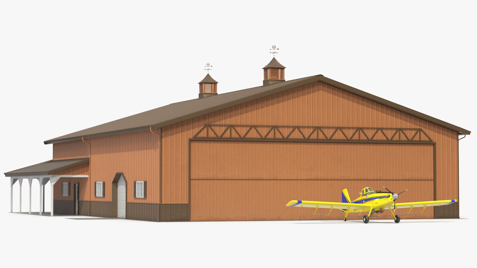 Air Tractor AT 502B Hangar 3D model preview