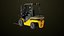 3D model Forklift Truck03 Yellow All PBR Unity UE Textures